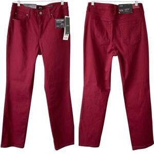 NEW JONES NEW YORK The Lexington Straight Leg Sculpting Stretch Denim Jeans 10